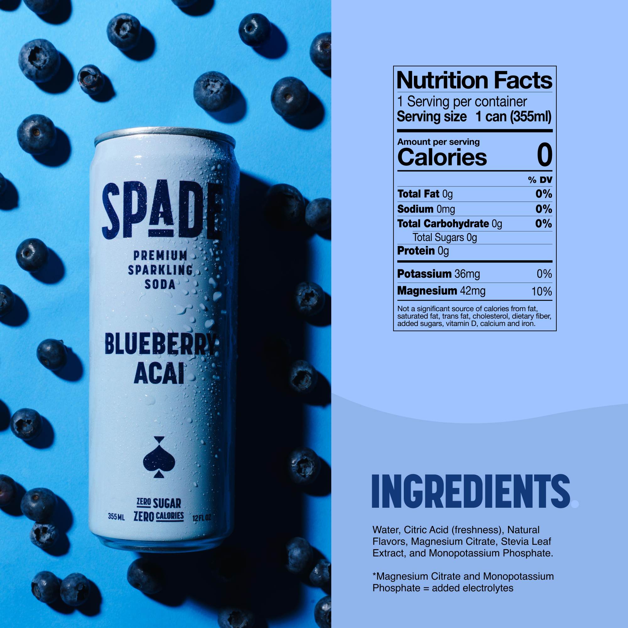 Spade Soda - Blueberry Acai