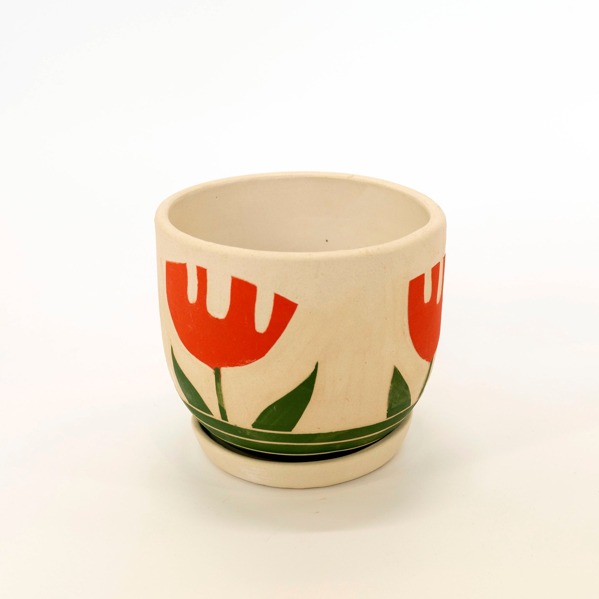 Niko Far West - Red Flower Planter w/ Tray